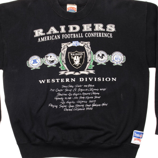 SUDADERA VINTAGE NFL LOS ANGELES RAIDERS TALLA XL FABRICADA EN EE. UU.