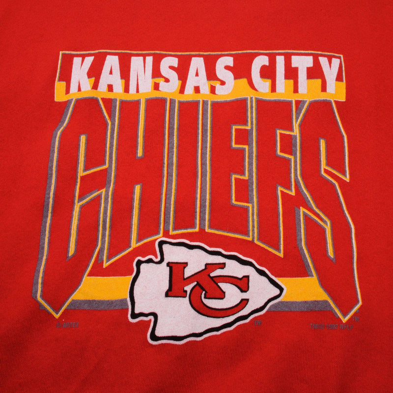 SUDADERA VINTAGE NFL KANSAS CITY CHIEFS PEQUEÑA 1992 FABRICADA EN EE. UU.