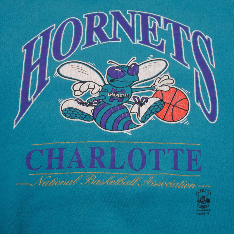 Vintage Nba Charlotte Hornets Sweatshirt 1990S Size Large Made In USA