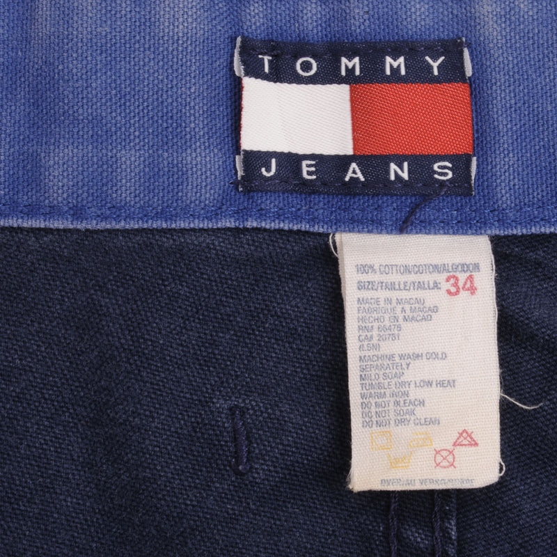 Vintage Tommy Hilfiger Jeans Navy Blue Shorts 1990S Size 34
