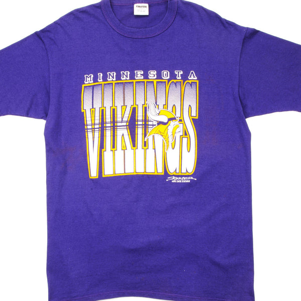 CAMISETA VINTAGE DE LOS MINNESOTA VIKINGS DE LA NFL DE STARTER, TALLA GRANDE, 1990, FABRICADA EN EE. UU.