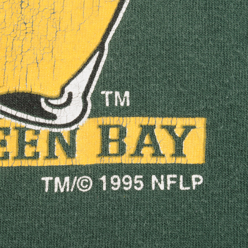 Vintage NFL Green Bay Packers NFC Champions 1995 Tee Shirt Size XL Made In USA With Single Stitch Sleeves