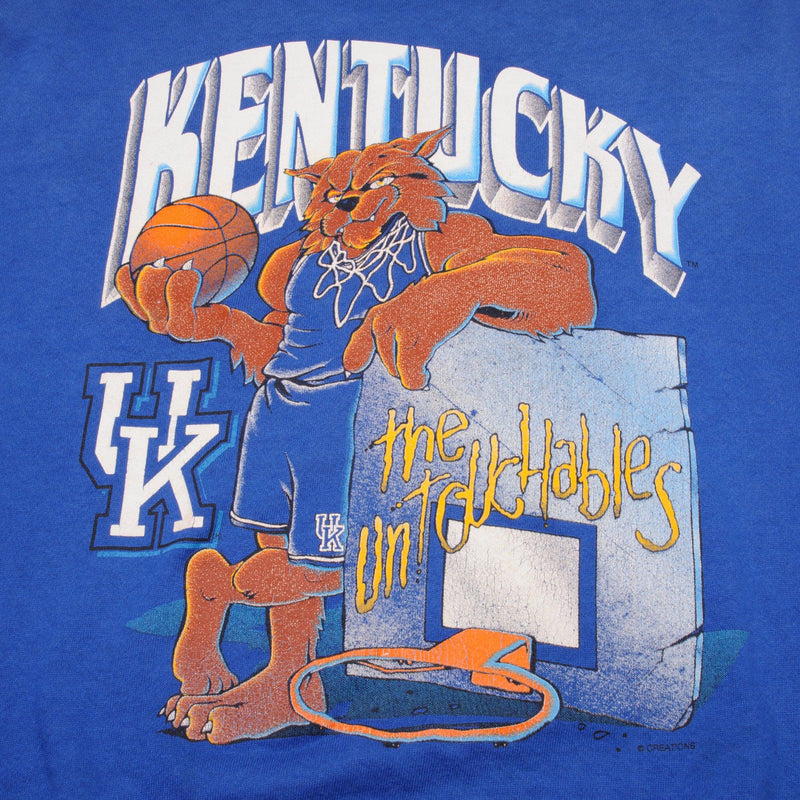 VINTAGE UNIVERSITY OF KENTUCKY BASKETBALL 1990S SWEATSHIRT LARGE MADE USA