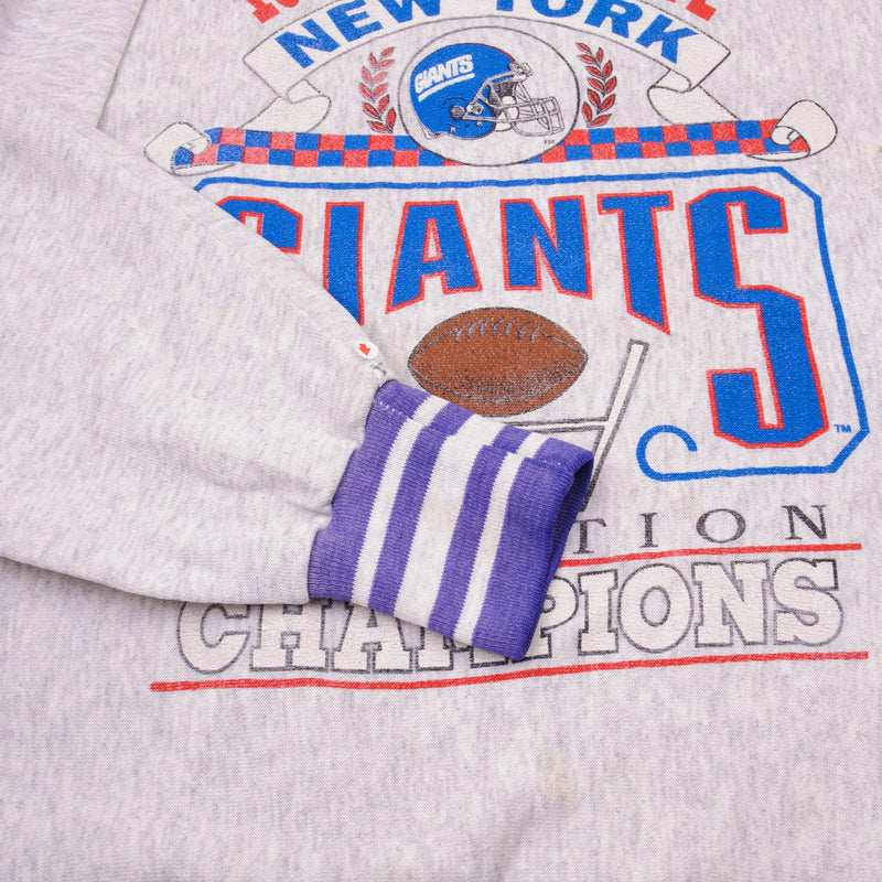 VINTAGE NFL NEW YORK GIANTS 1991 SWEATSHIRT LARGE MADE USA