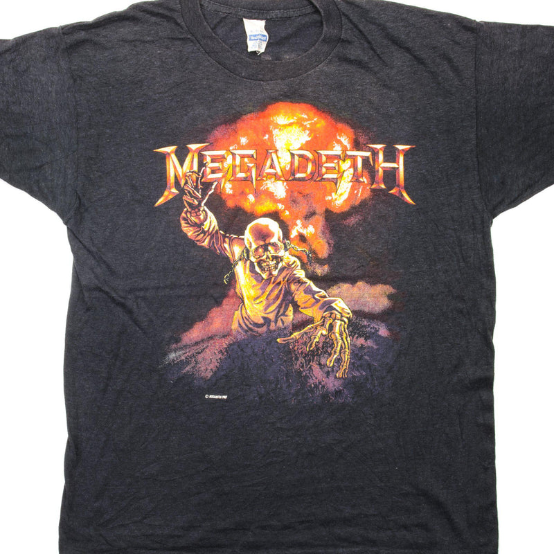 VINTAGE MEGADETH TEE SHIRT 1987 SIZE MEDIUM MADE IN USA