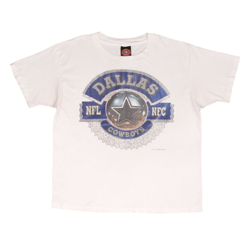 Vintage Nfl Dallas Cowboys 1993 Tee Shirt Size Large Made In USA With Single Stitch Sleeves