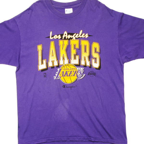 CAMISETA VINTAGE DE LA NBA DE LOS ANGELES LAKERS, PRINCIPIOS DE LOS 90, TALLA XL, FABRICADA EN EE. UU.