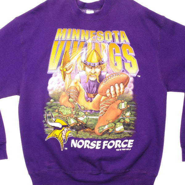 SUDADERA VINTAGE NFL MINNESOTA VIKINGS 1994 TALLA XL FABRICADA EN EE. UU.