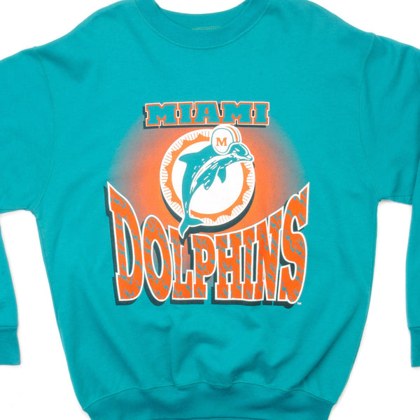 SUDADERA VINTAGE NFL MIAMI DOLPHINS TALLA GRANDE FABRICADA EN EE. UU.