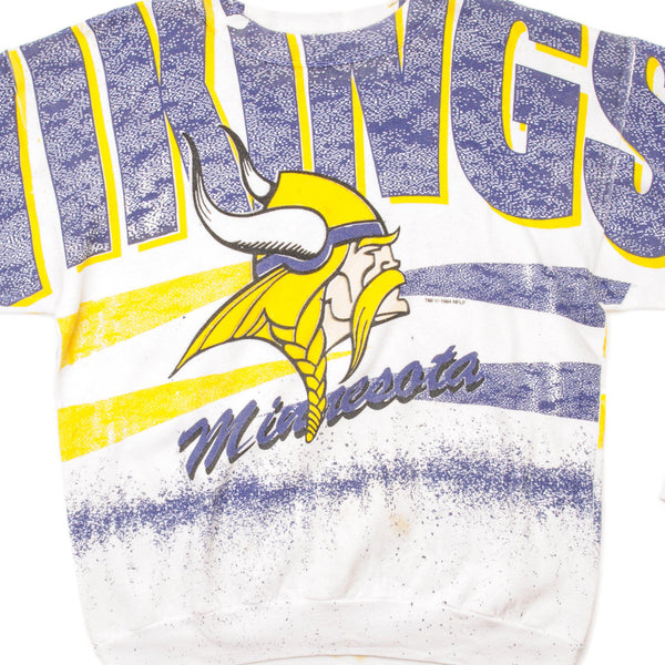 SUDADERA VINTAGE NFL MINNESOTA VIKINGS 1994 TALLA XL FABRICADA EN EE. UU.