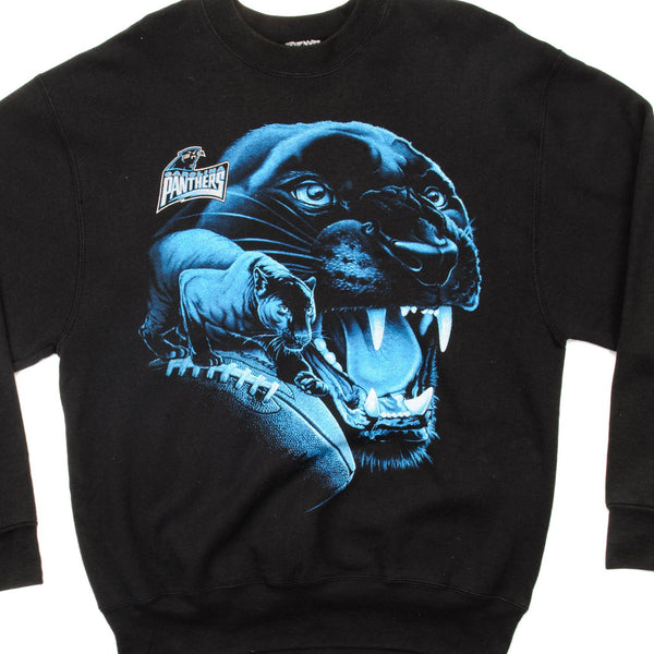 SUDADERA VINTAGE DE LOS CAROLINA PANTHERS DE LA NFL, TALLA GRANDE, FABRICADA EN EE. UU.