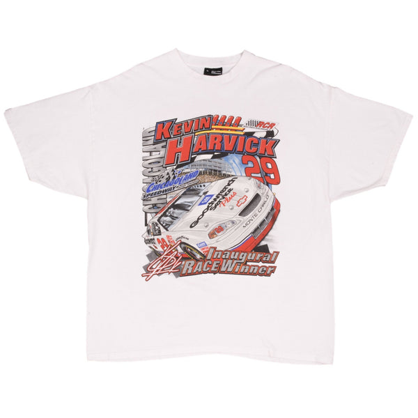 Vintage Nascar Kevin Harvick Chicagoland Speedway Inaugural Joliet Illinois July 15 2001 Tee Shirt Size XL