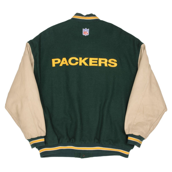 VINTAGE NIKE NFL GREEN BAY PACKERS VARSITY JACKET SIZE 3XL 2000S