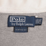 Vintage Polo Ralph Lauren Grey Rugby Polo Shirt 1990S Size 2XL