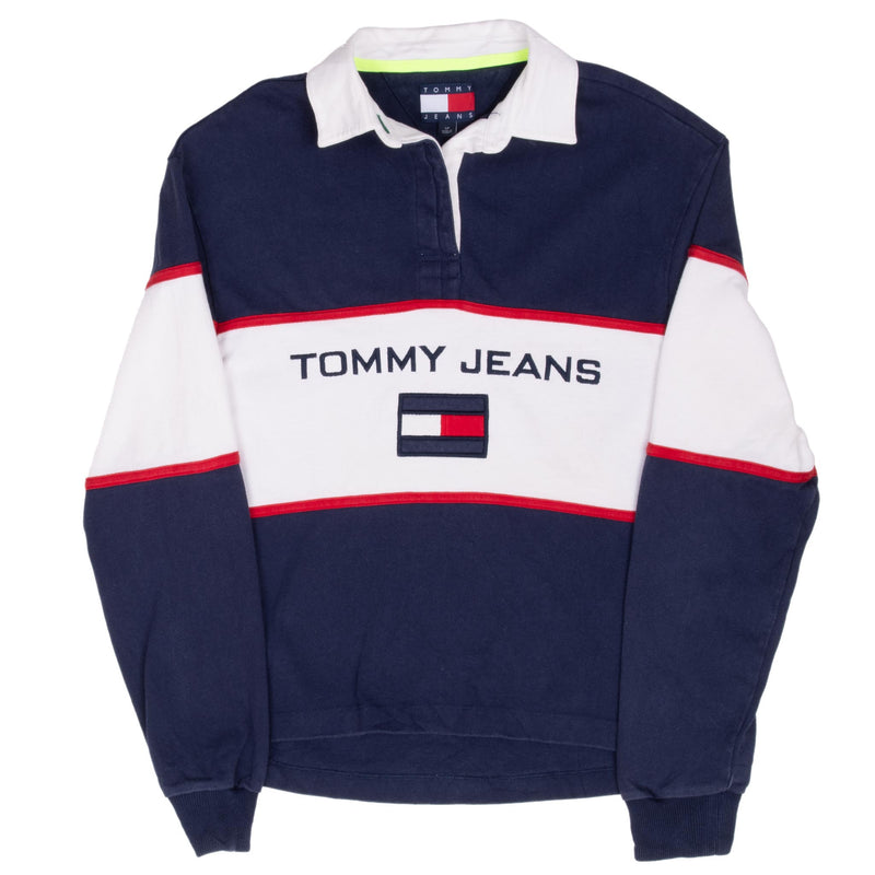 Vintage Tommy Hilfiger Jeans Rugby Polo Shirt Size Small