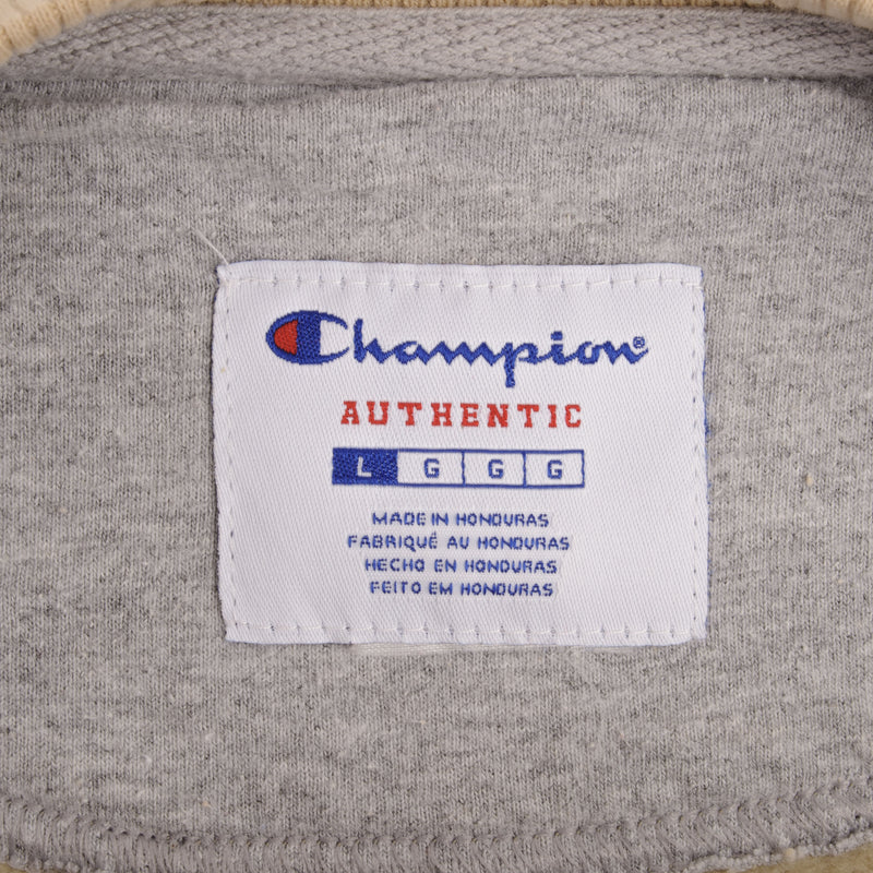 Vintage Champion Embroidered Spellout Brown Sweatshirt 1990S Size Large