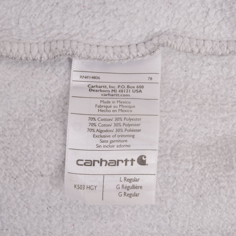 Carhartt Quarter Zip Grey Sweatshirt Size Large