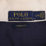 Polo Ralph Lauren Grey And Blue Rugby Polo Shirt Size Large