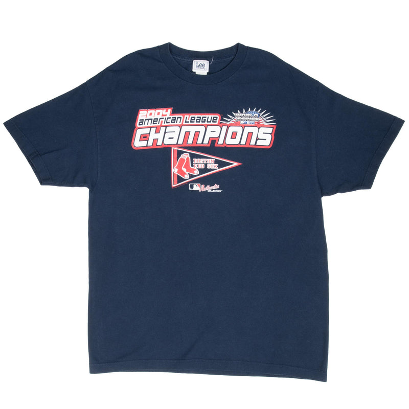 Vintage Mlb Boston Red Sox American Champions 2004 Tee Shirt Size Large