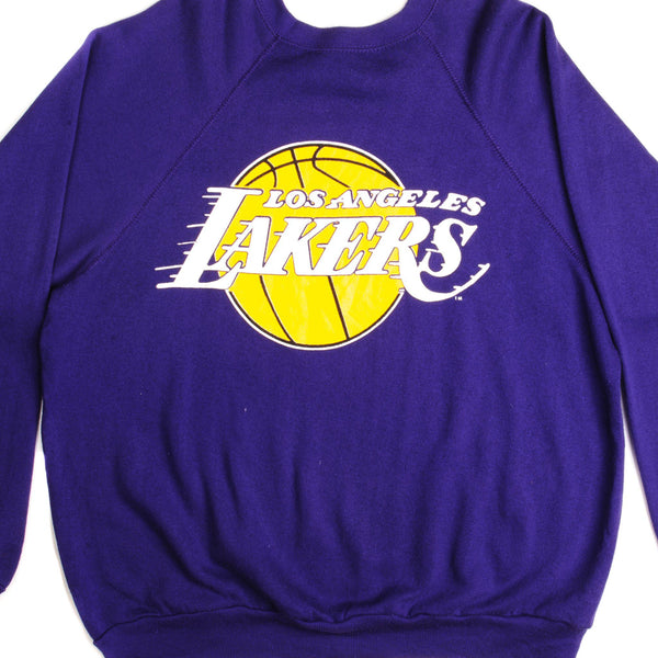 SUDADERA VINTAGE NBA LOS ANGELES LAKERS TALLA XL FABRICADA EN EE. UU. AÑOS 80