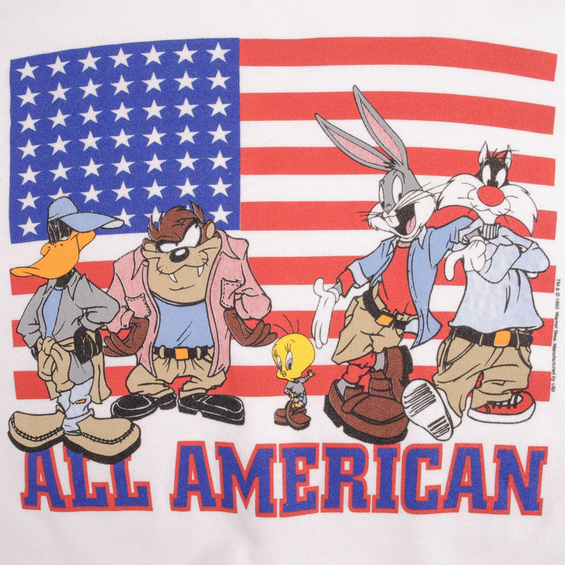 Vintage Looney Tunes All American Sweatshirt 1995 Size XL