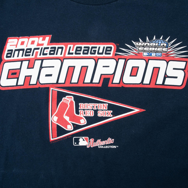 Vintage Mlb Boston Red Sox American Champions 2004 Tee Shirt Size Large