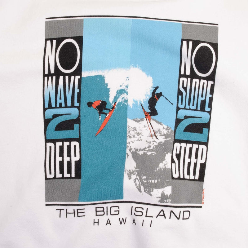 Vintage Crazy Shirt The Big Island Hawaii Ski and Surf Sweatshirt 80s 1980s Size Large Made In USA.