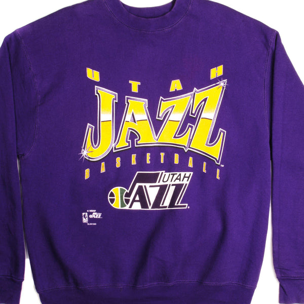 SUDADERA VINTAGE NBA UTAH JAZZ AÑOS 90 TALLA XL FABRICADA EN EE. UU.