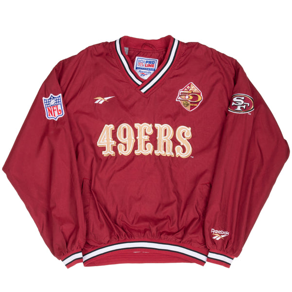 Vintage Nfl San Francisco 49Ers 1996 50th Anniversary Reebok Pull Over Jacket Size Medium