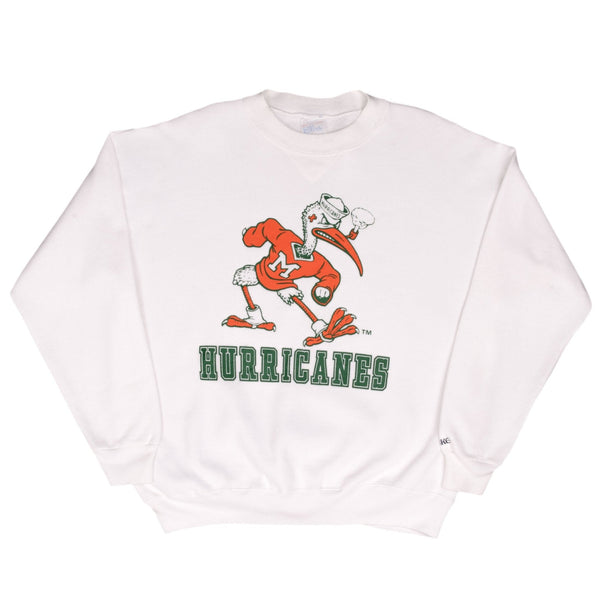 Vintage Ncaa Miami Hurricanes Sweatshirt 1990S Size XL Made In USA