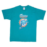 Vintage NFL Miami Dolphins Pro Player Tee Shirt 1990s Size XL Made In USA With Single Stitch Sleeves