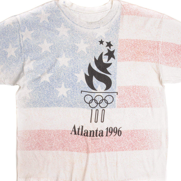 CAMISETA VINTAGE CON ESTAMPADO TOTAL DE LOS JUEGOS OLÍMPICOS DE ATLANTA 1996, TALLA XL, 1992