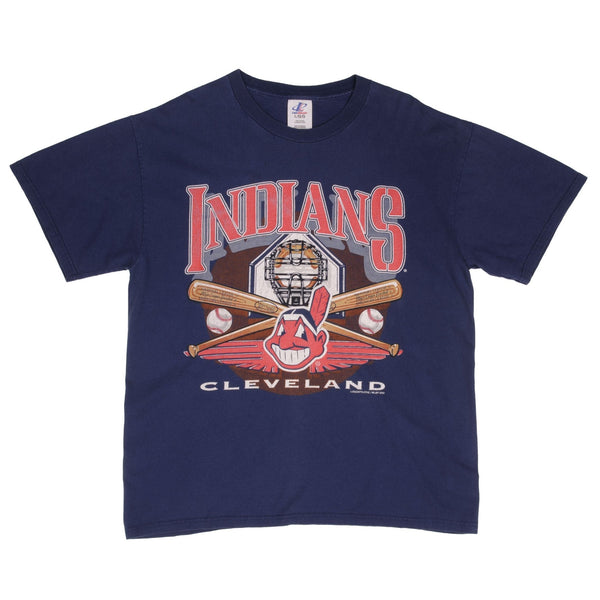 Vintage MLB Cleveland Indians 2000 Logo Athletic Tee Shirt Size Large