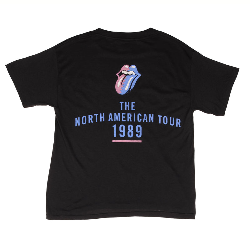 Vintage Rolling Stones The North American Tour Tee Jays Tee Shirt 1989 Size Small Made in USA With Single Stitch Sleeves