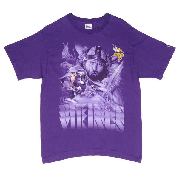 Vintage NFL Minnesota Vikings 1990S Tee Shirt Size Large Made In USA With Single Stitch Sleeves