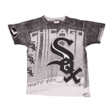 VINTAGE ALL OVER PRINT MLB CHICAGO WHITE SOX TEE SHIRT 1991 MEDIUM MADE USA