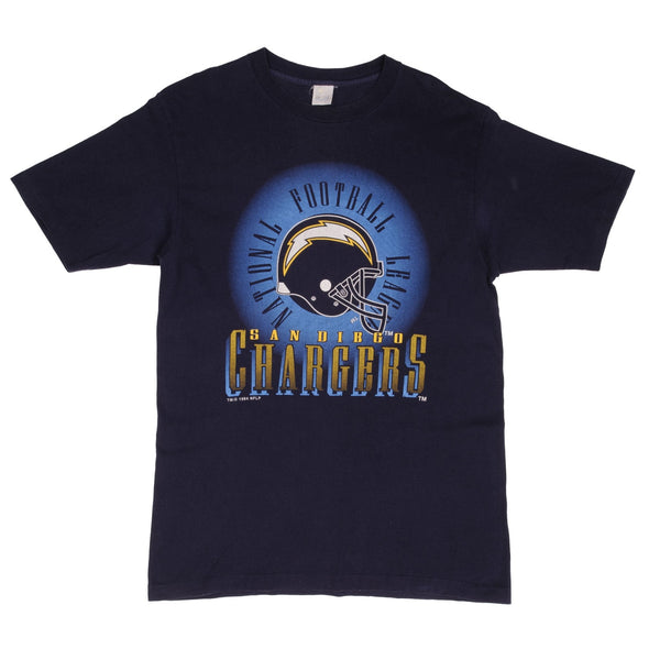 Vintage NFL San Diego Chargers Tee Shirt 1990s Size Large Made In USA With Single Stitch Sleeves