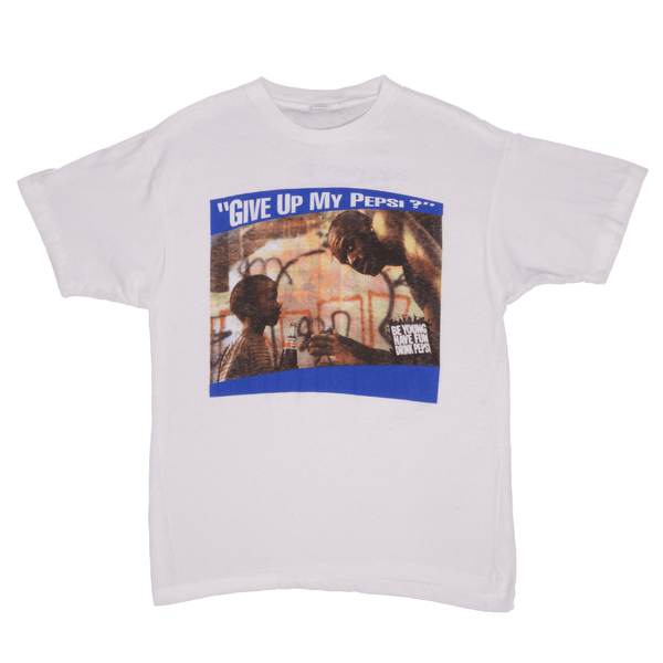 CAMISETA VINTAGE DE SHAQ O'NEIL CON LA MIRA "RENUNCIA A MI PEPSI COLA", AÑOS 90, TALLA GRANDE