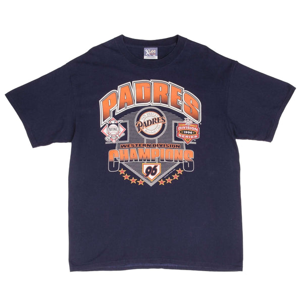 Vintage MLB San Diego Padres National League Western Division Champions 1996 Tee Shirt Size XL