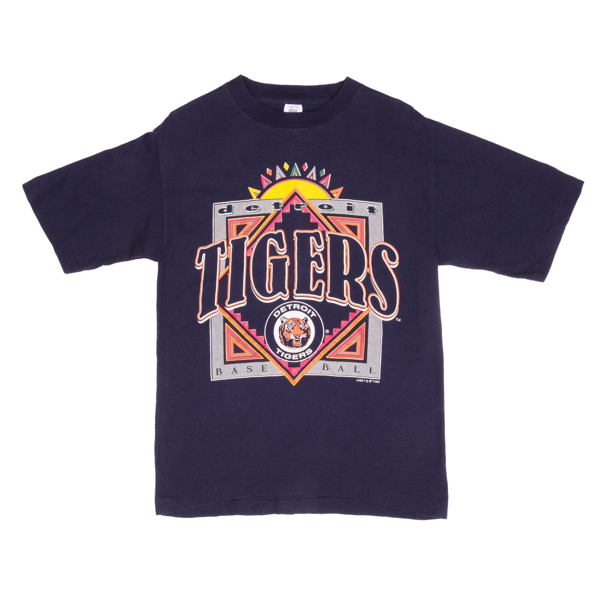 Vintage Chicago Cubs Hoodie T Shirt Logo 7 USA Large MLB Baseball 90s