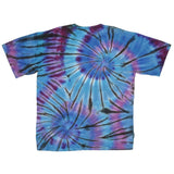 Vintage Tie Dye Blue Purple Tee Shirt Size 2XL 1990S Single Stitch