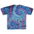 Vintage Tie Dye Blue Purple Tee Shirt Size 2XL 1990S Single Stitch