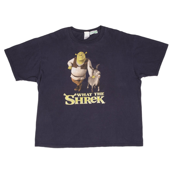 Vintage What The Shrek Black Tee Shirt Size 2XL