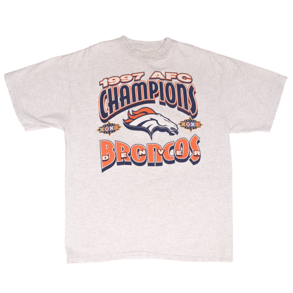 Vintage Nfl Denver Broncos AFC Champions 1997 Tee Shirt Size XL