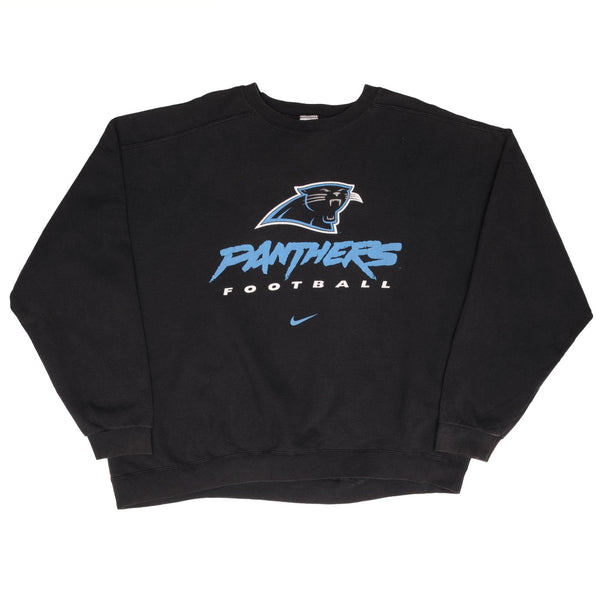 Vintage Nike Nfl Carolina Panthers Center Swoosh Sweatshirt 1990S 2XL Made In Usa