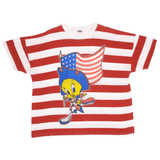 Vintage Looney Tunes Pirate Tweety With the American Flag Tee Shirt 1995 Size Large