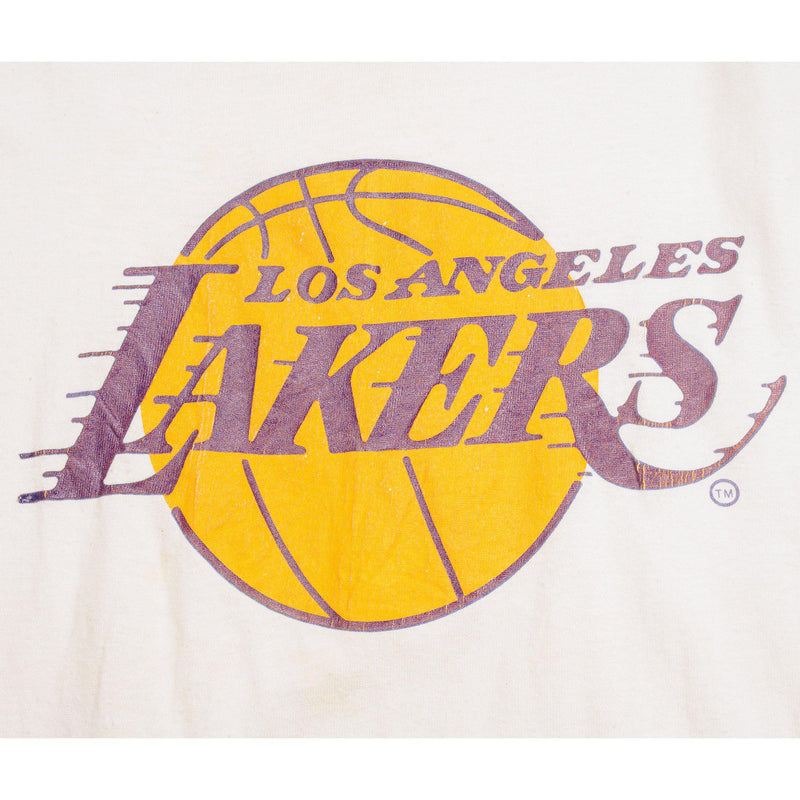 VINTAGE STARTER NBA LOS ANGELES LAKERS TEE SHIRT SIZE LARGE MADE IN USA