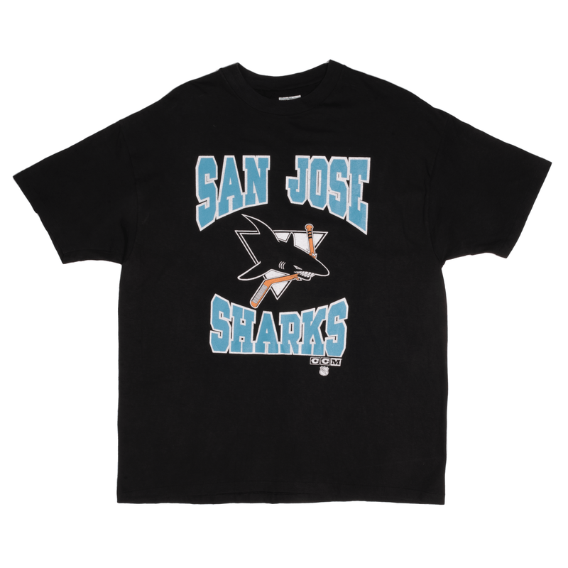 VINTAGE NHL SAN JOSE SHARKS TEE SHIRT 1990S SIZE XL MADE IN USA