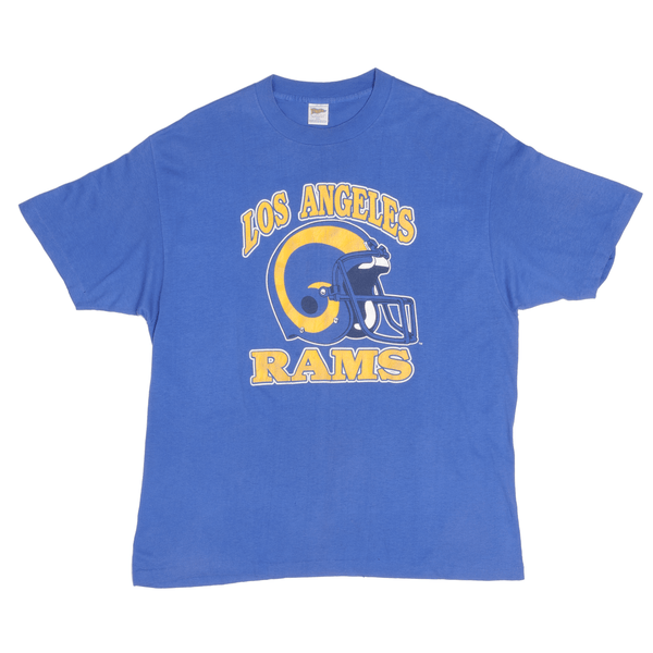 Vintage NFL Los Angeles Rams Tee Shirt Size Large Made In USA With Single Stitch Sleeves 1990S