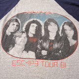 VINTAGE JOURNEY E5C4P3 TOUR RAGLAN TEE SHIRT 1981 SIZE SMALL MADE IN USA